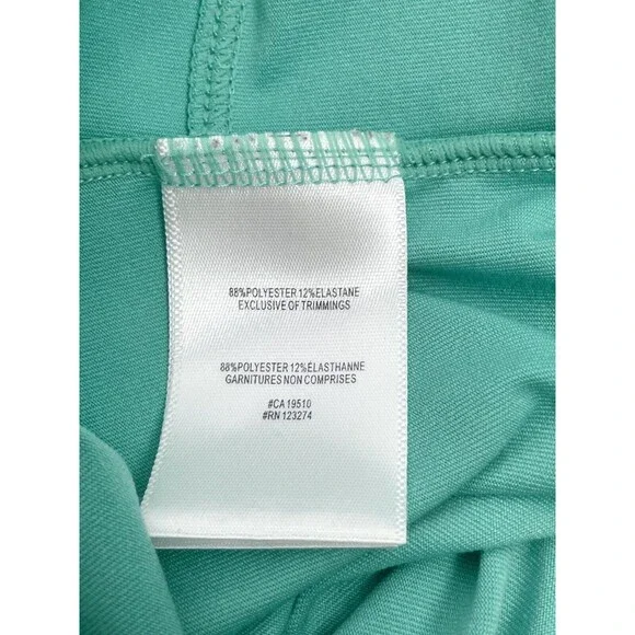 Lole Women XS Green Athletic Sleeveless Tank Dress Asymmetrical Peek-a-Boo Back - Picture 6 of 6